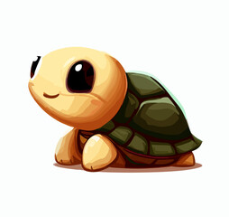 Cute little happy smiling turtle