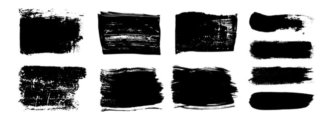 Paint brush vector hand drawn grungre banners