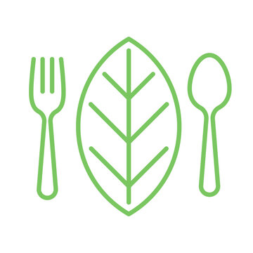Natural food or natural ingredients product icon vector