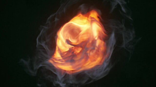 Magic fire vortex. 3d rendering loop animation background HD