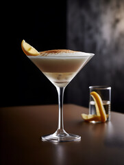 Cocktail on a minimalistic background. Minimalistic style