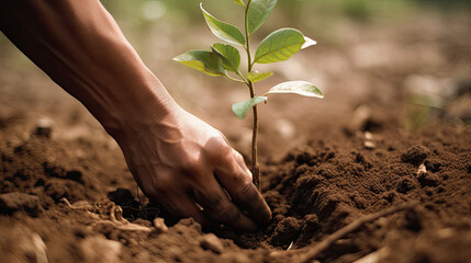 Sapling in Hand: Symbol of Reforestation