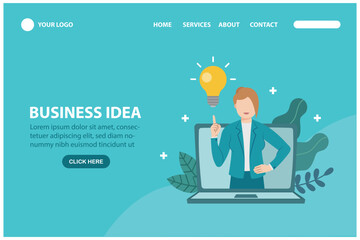 Creative ideas solutions landing page design web