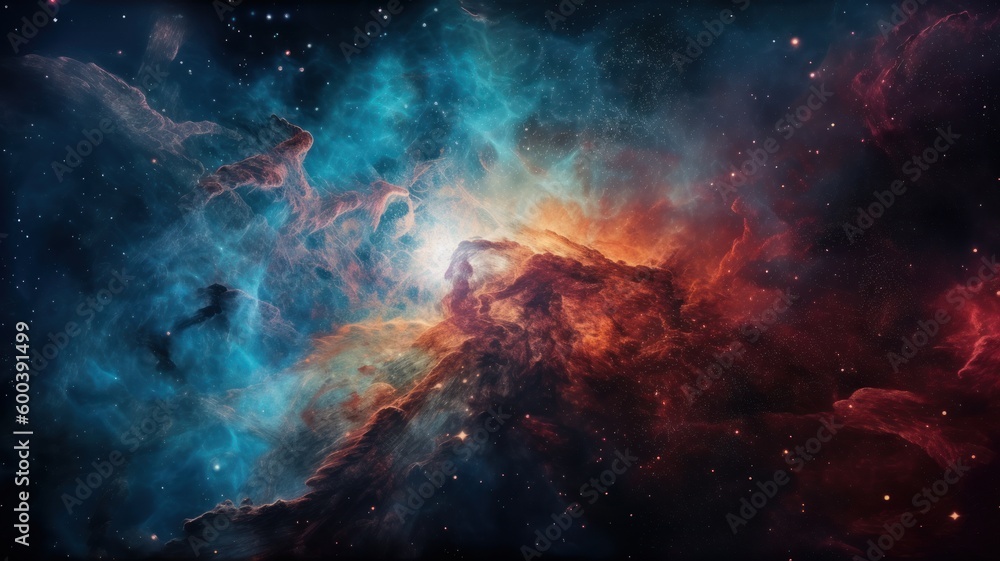 Wall mural deep space and nebula generative ai