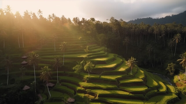 Paisaje Bali campos de arroz