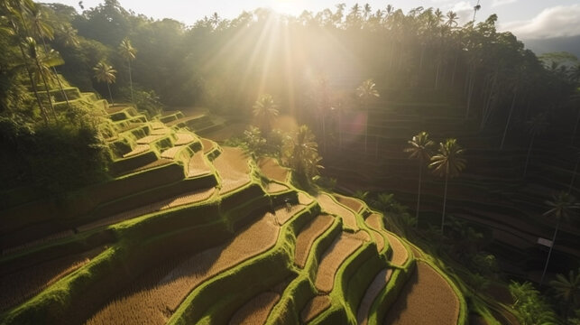 Paisaje Bali campos de arroz
