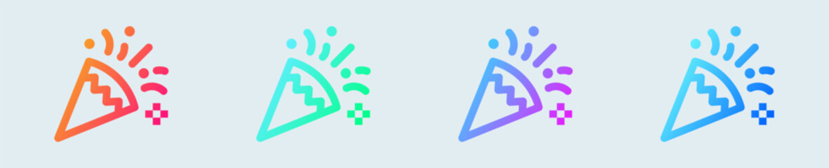 Obraz premium Party line icon in gradient colors. Event signs vector illustration.