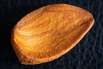 Fresh almond nuts background closeup