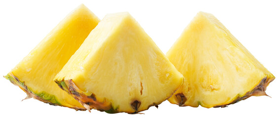Slices of fresh pineapple