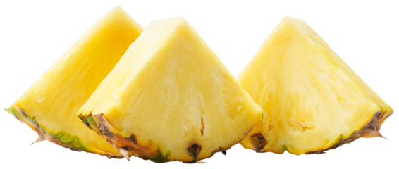 Slices of fresh pineapple