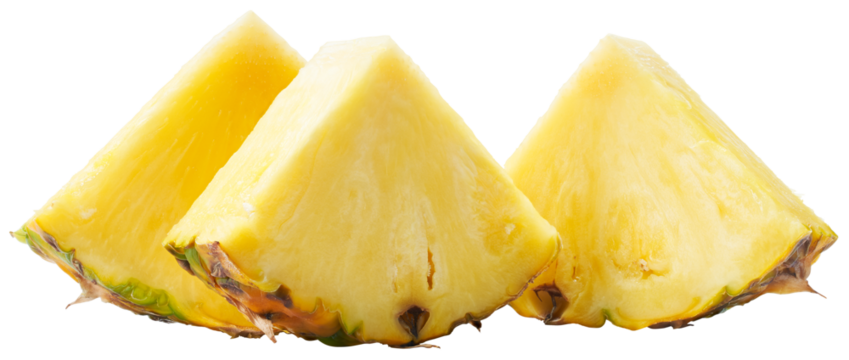 Slices of fresh pineapple
