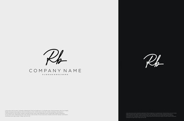 Fototapeta na wymiar Initial Letter RB Logo monogram typography for business name. Vector logo inspiration