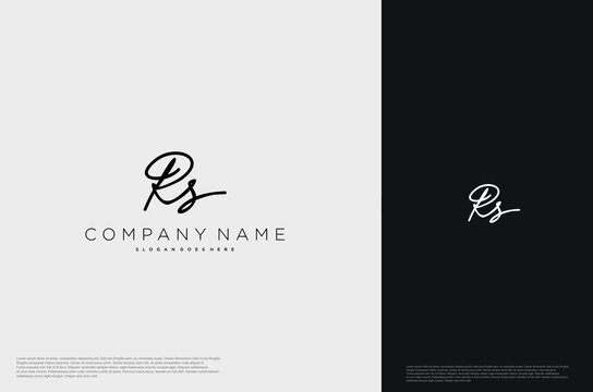 Initial Letter RS Logo monogram typography for business name. Vector logo inspiration