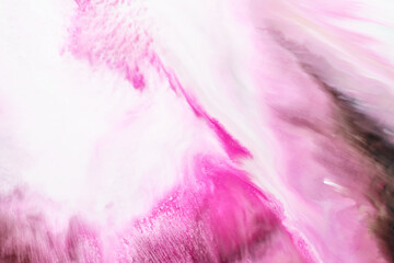 Abstract background liquid art, paint stains and blots, pink alcohol ink, multi-colored marble texture