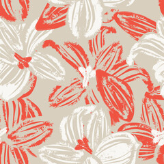 Colourful Abstract Floral Seamless Pattern Design