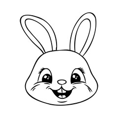 Hand drawn Cute Bunny vector illustration. print design rabbit, children print on t-shirt.