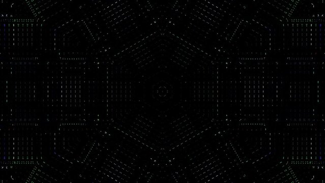 Abstract Kaleidoscope pattern with full colors. Magic mandala. 4k	