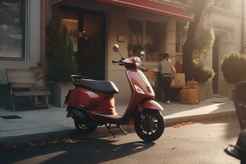 Finding delivery scooter with smartphone technology: Boosting convenience & efficiency for deliveries. Generative AI