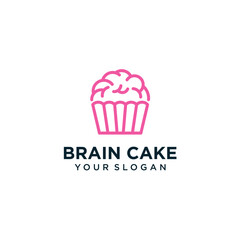 Brain logo design with cake inspiration