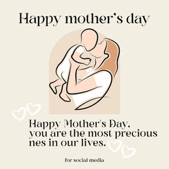 Mothers day illustration design