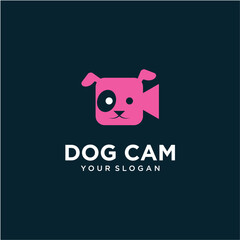 dog logo design with camera inspiration