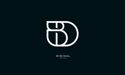 Monogram icon logo BD