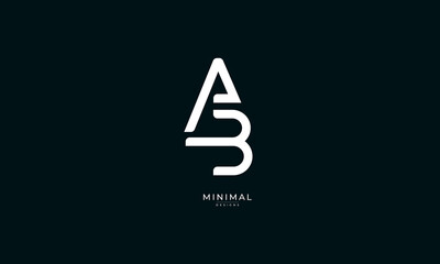 Monogram icon logo AB