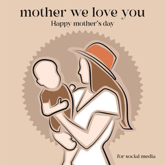 Mothers day illustration design