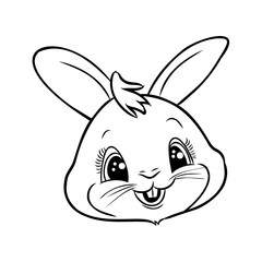 Hand drawn Cute Bunny vector illustration. print design rabbit, children print on t-shirt.