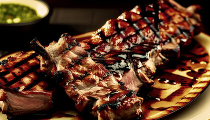 grilled pork ribs created by artificial intelligence