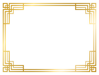 Decorative Art Deco frames collection vintage frame png transparent background