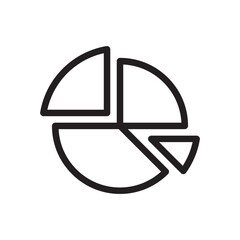 pie cart line icon