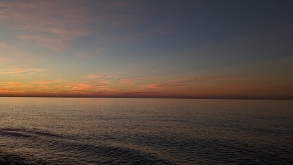 sunset over the sea