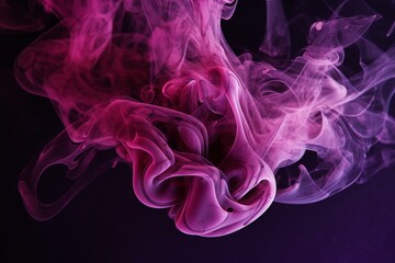 Magenta and purple smoke on abstract background. Generative AI