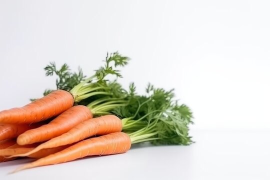 Carrot on the white background. Beautiful illustration picture. Generative AI