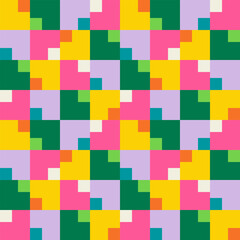 Essential geometric printable seamless pattern with abstract Minimal elegant line form stroke shapes in vibrant colors. Modern simple background in minimalist mid century style vector wall art