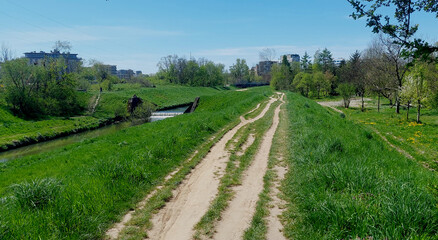 Fototapeta na wymiar Kraków wilga river