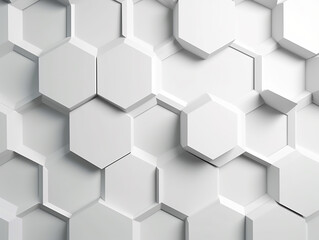 White Background with Hexagonal Shapes Pattern