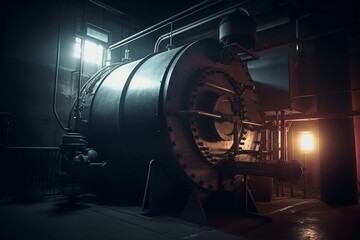 An industrial boiler. Generative AI