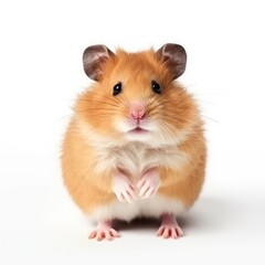 Hamster isolated on white background. Created with Generative AI tools