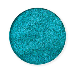 Blue tiffany eye shadow isolated on white background