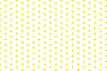 simple digonal abestrac small yeallow triangle polka dot pattern on white background.