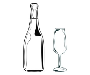 bottle and glass