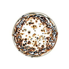 pizza color sketch with transparent background