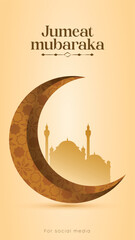 Mubarak islamic social media post, story template