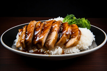 Chicken teriyaki on rice generative AI
