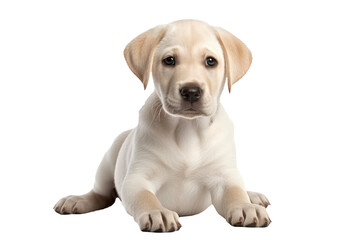 Labrador Retriever Dog Puppy. On An Isolated Transparent Background, Png. Generative AI