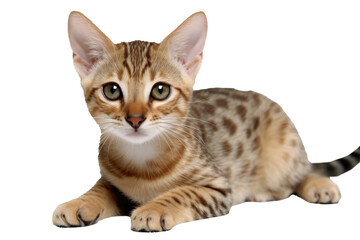 Ocicat Kitten. On An Isolated Transparent Background, Png. Generative AI