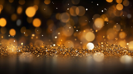 Golden abstract luxury background with a sparkles and blur