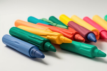 Pen Made Of Plasticine On White Background. Generative AI